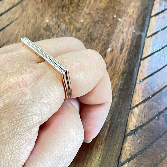 Monica Vinader diamond double finger rings. Two for the price of one! - Picture 4 of 4